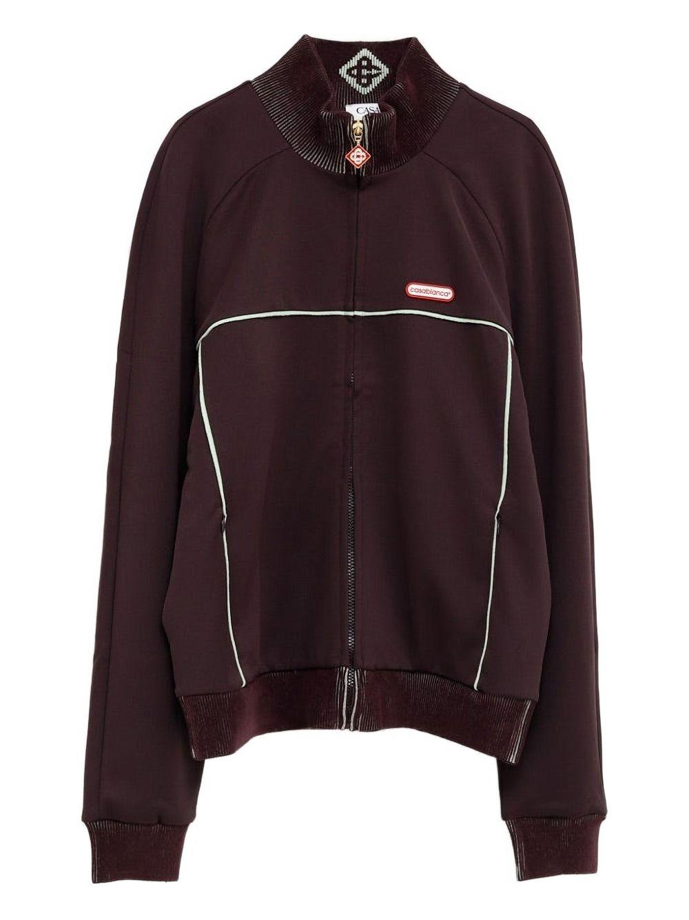 Tricot track jacket M-AW25-JTP-422-01 AUBERGINE CASABLANCA 