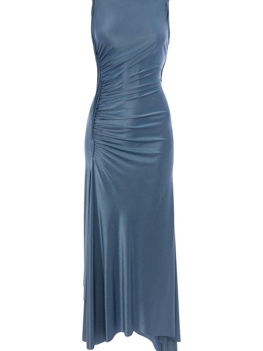 ruched asymmetric midi dress 1126WDR007096A 8234 VICTORIA BECKHAM 