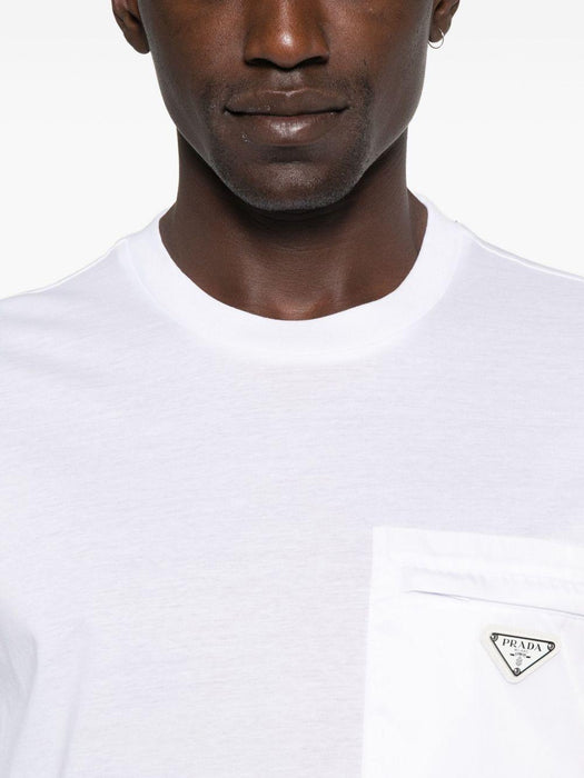 Re-Nylon Triangle-logo T-shirt UJN661 S 221 11CKF0009 PRADA 
