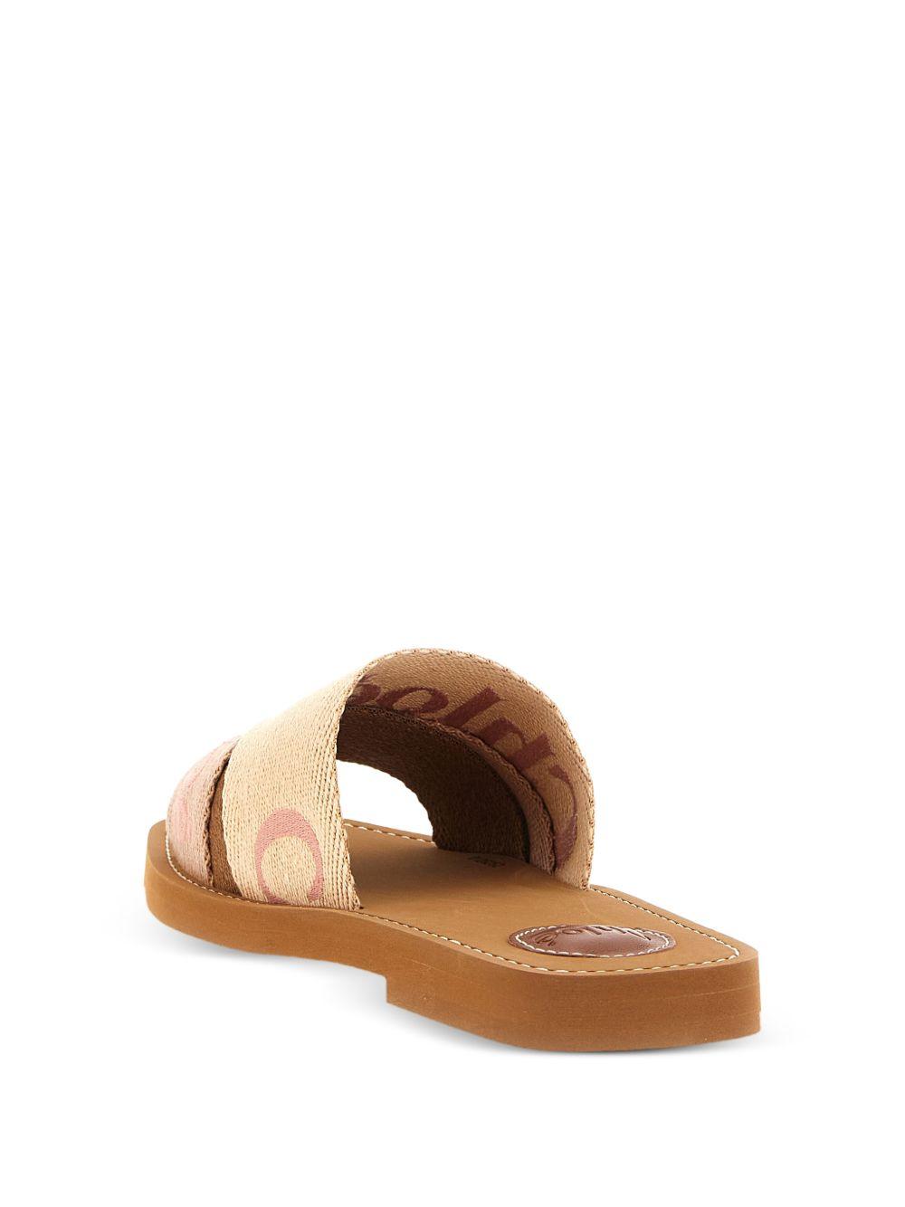 Woody logo-print sandals C23U188EF 25I CHLOÉ 