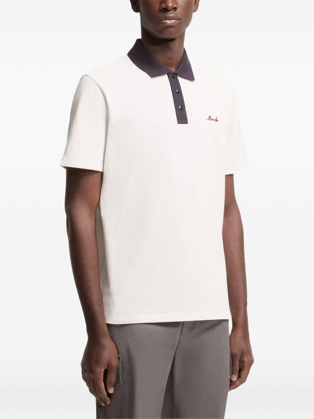contrast-collar logo polo shirt L10918A00003 89A16034 MONCLER 