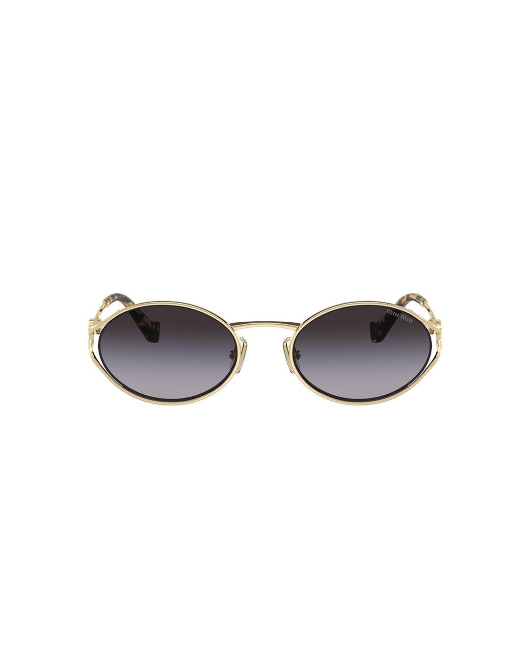 MU 52YS OVAL-SHAPE SUNGLASSES<BR/> 400-MU 52YS ZVN5D1 54  MIU MIU 