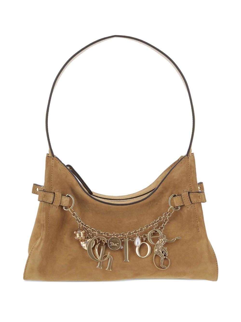 charm-embellished suede shoulder bag 25AS872P37 21B CHLOÉ 