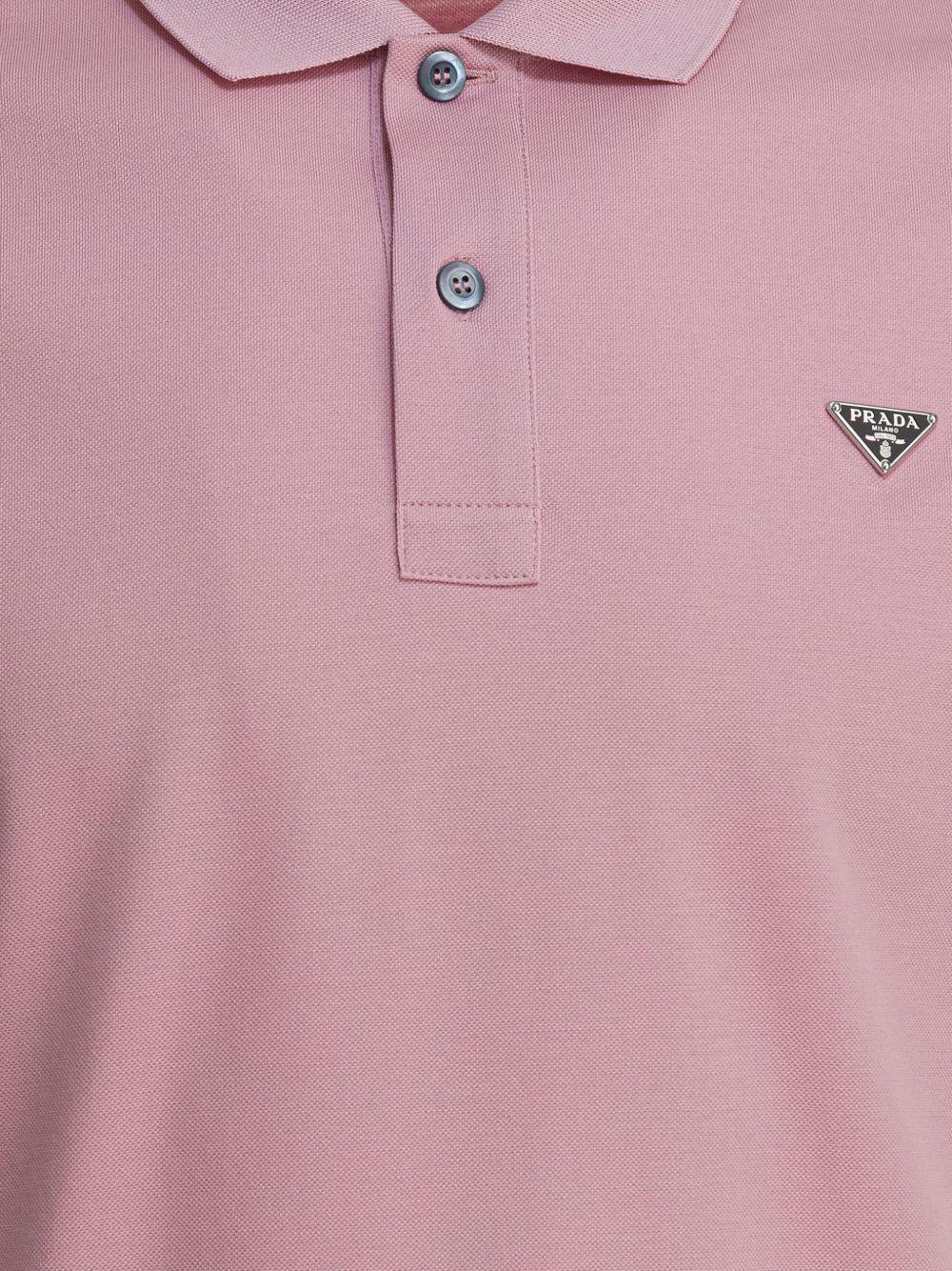 logo-detail polo shirt UJN444 S WM3 1867F0E18 PRADA 
