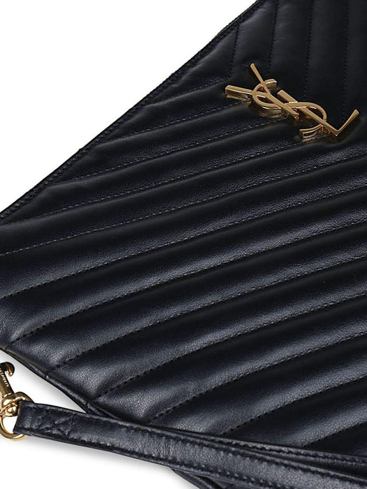 quilted monogram clutch bag<BR/><BR/><BR/> 559193 CWU011000 SAINT LAURENT 