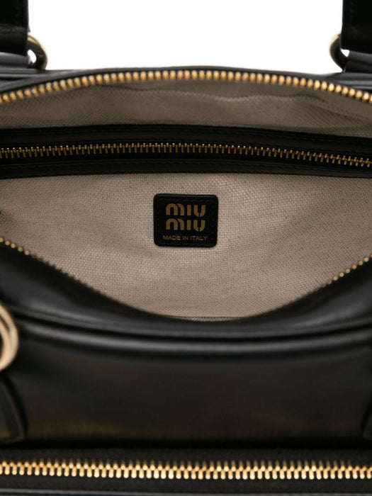 leather top-handle tote bag 5BB179 2ICYF0002 MIU MIU 