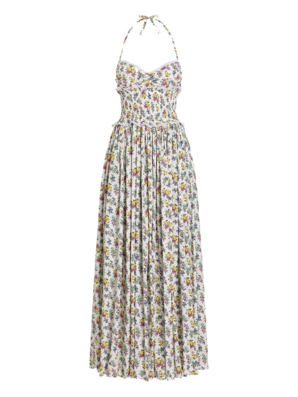 floral ruffled maxi dress F60GHT HS5T9HA5XL DOLCE & GABBANA 