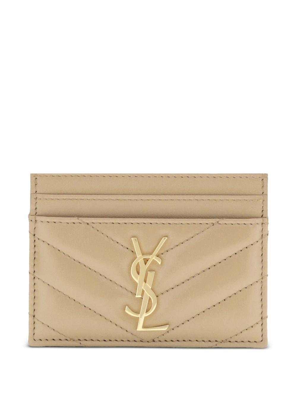 quilted logo cardholder 423291 AAA442357 SAINT LAURENT 