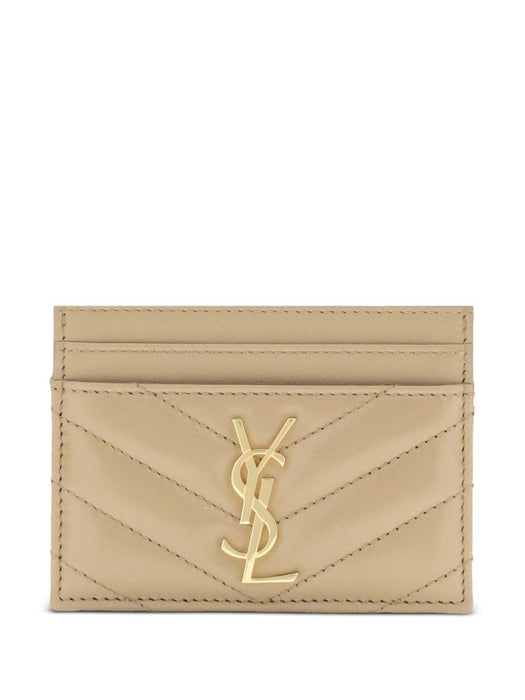 quilted logo cardholder 423291 AAA442357 SAINT LAURENT 