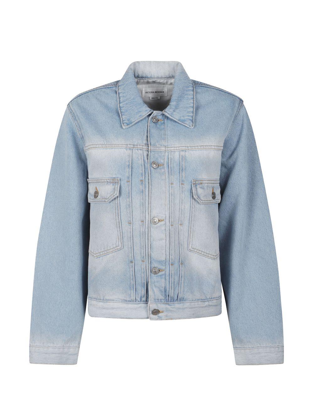 logo-patch denim jacket 1126DJK007017A 8803 VICTORIA BECKHAM 