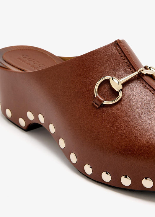 Women's platform clog with Horsebit 854409 AAF9G2546 GUCCI 