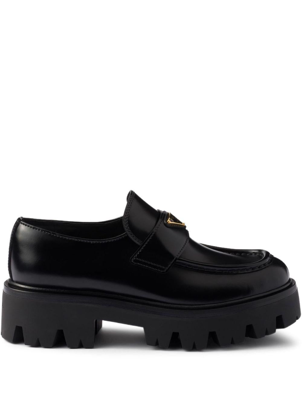 triangle-logo platform loafers 1D185O F 050 055F0002 PRADA 