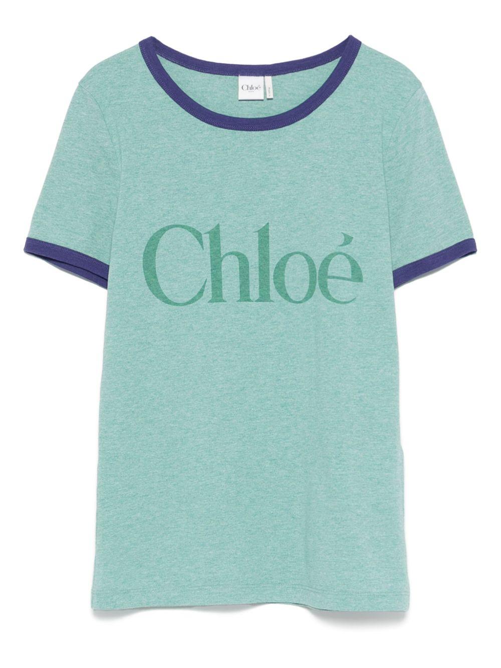 logo-print T-shirt 25AJH24173 97X CHLOÉ 