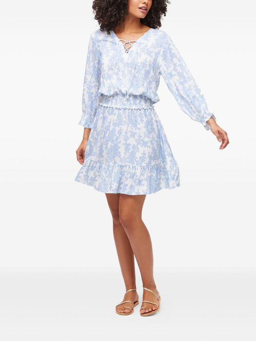 Playa Paraiso Smocked Waist Tiered Mini Dress 25SSPP97 PRT-PRT HEIDI KLEIN 