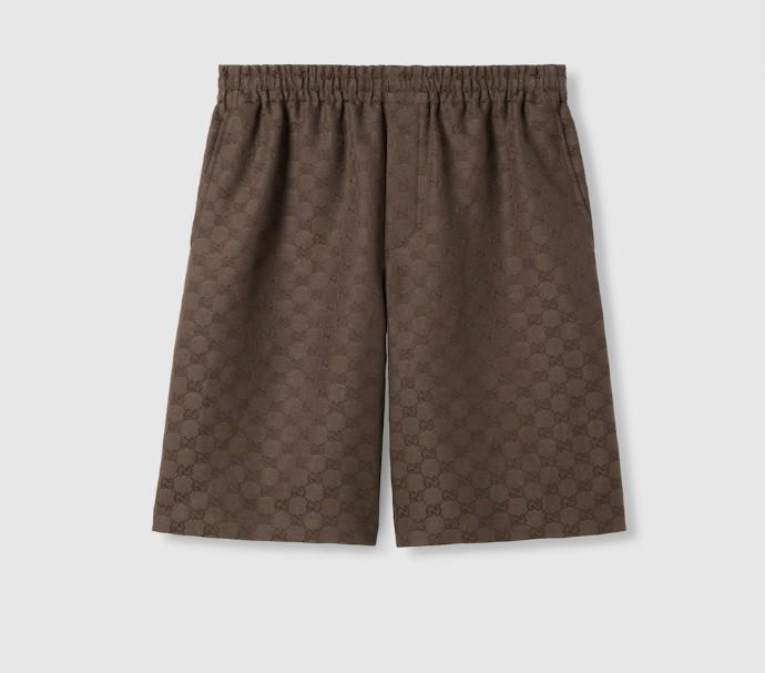 GG canvas linen blen shorts 810782 ZAM7G2063 GUCCI 