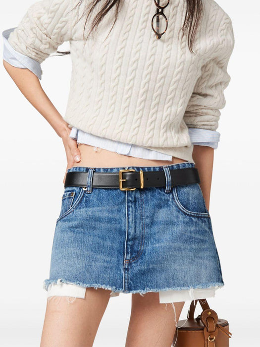 denim mini skirt GWD278 S OOO 10BFF0008 MIU MIU 