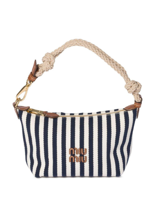 Cotton and leather pouch 5NE841 2I0GF0B9P MIU MIU 