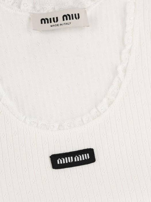 Cotton Tank Top MT2205 1951F0009 MIU MIU 