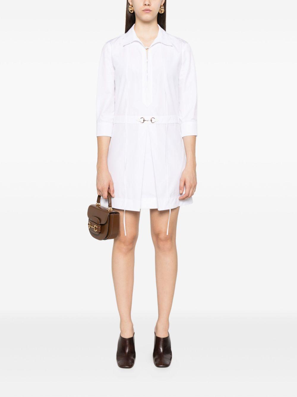 Horsebit-detail poplin dress 832066 Z8B119000 GUCCI 