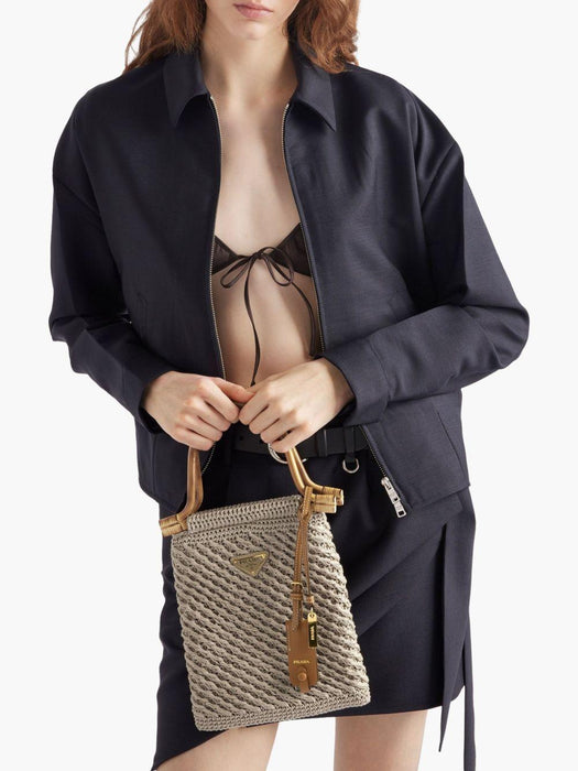 mini crochet tote bag 1BA461 V OOO 2HG7F0065 PRADA 