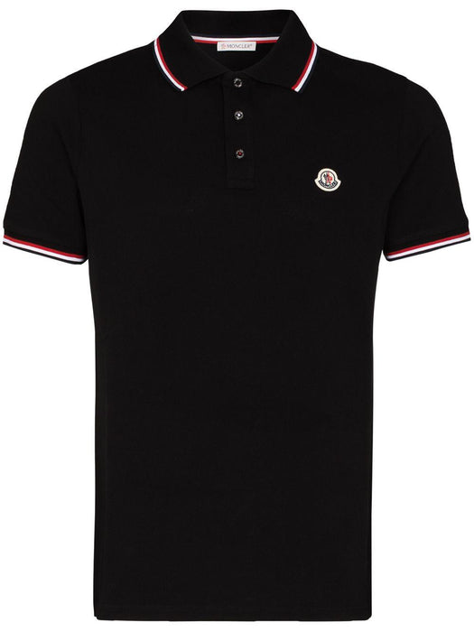 Tricolour-Trimmed Cotton Piquet Polo Shirt L10918A70300 84556999 MONCLER 