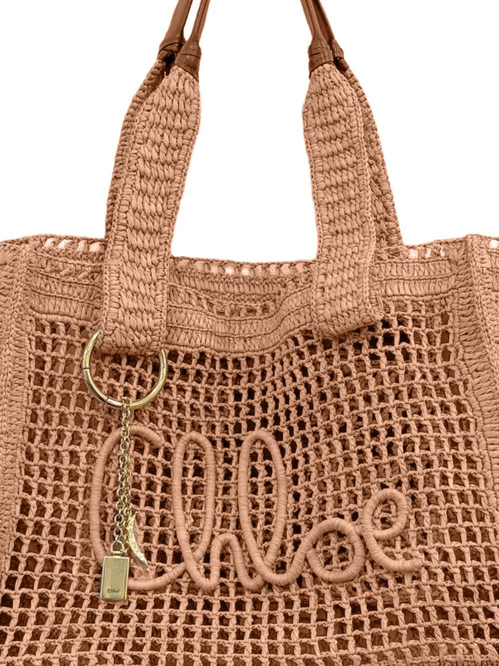 Summer Banana east-west tote bag in raffia<BR/> 26US904P08 24M CHLOÉ 