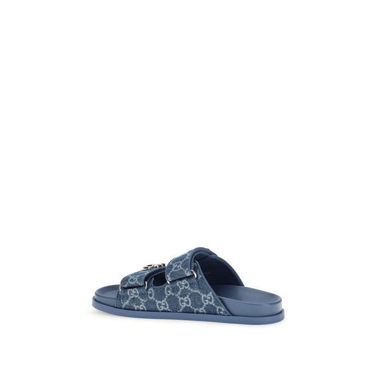 Gucci Blue Cotton Sandals 855390 FAFG64746 GUCCI 