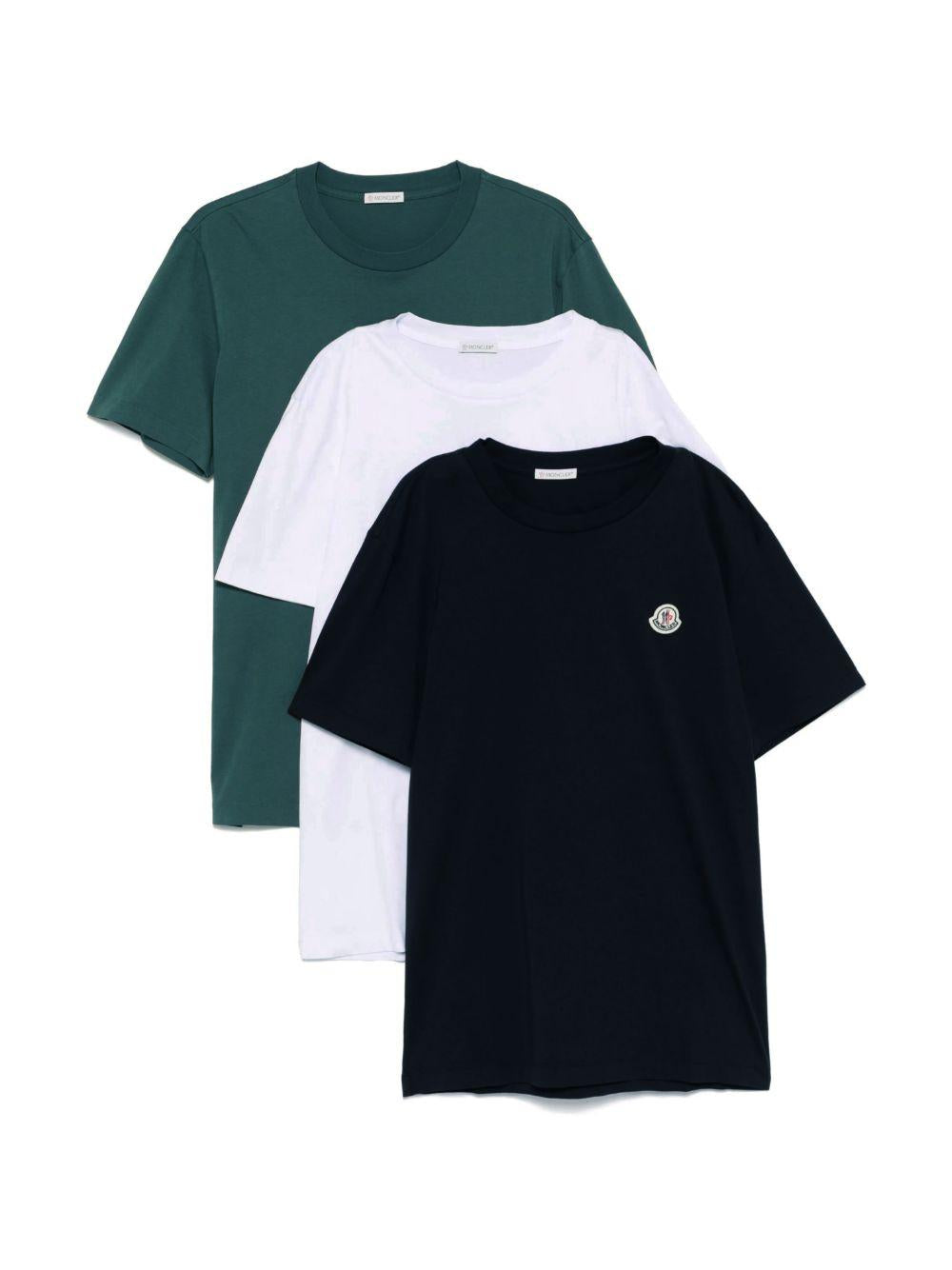 logo-patch T-shirt (pack of three) L10918C00032 829H83P0 MONCLER 