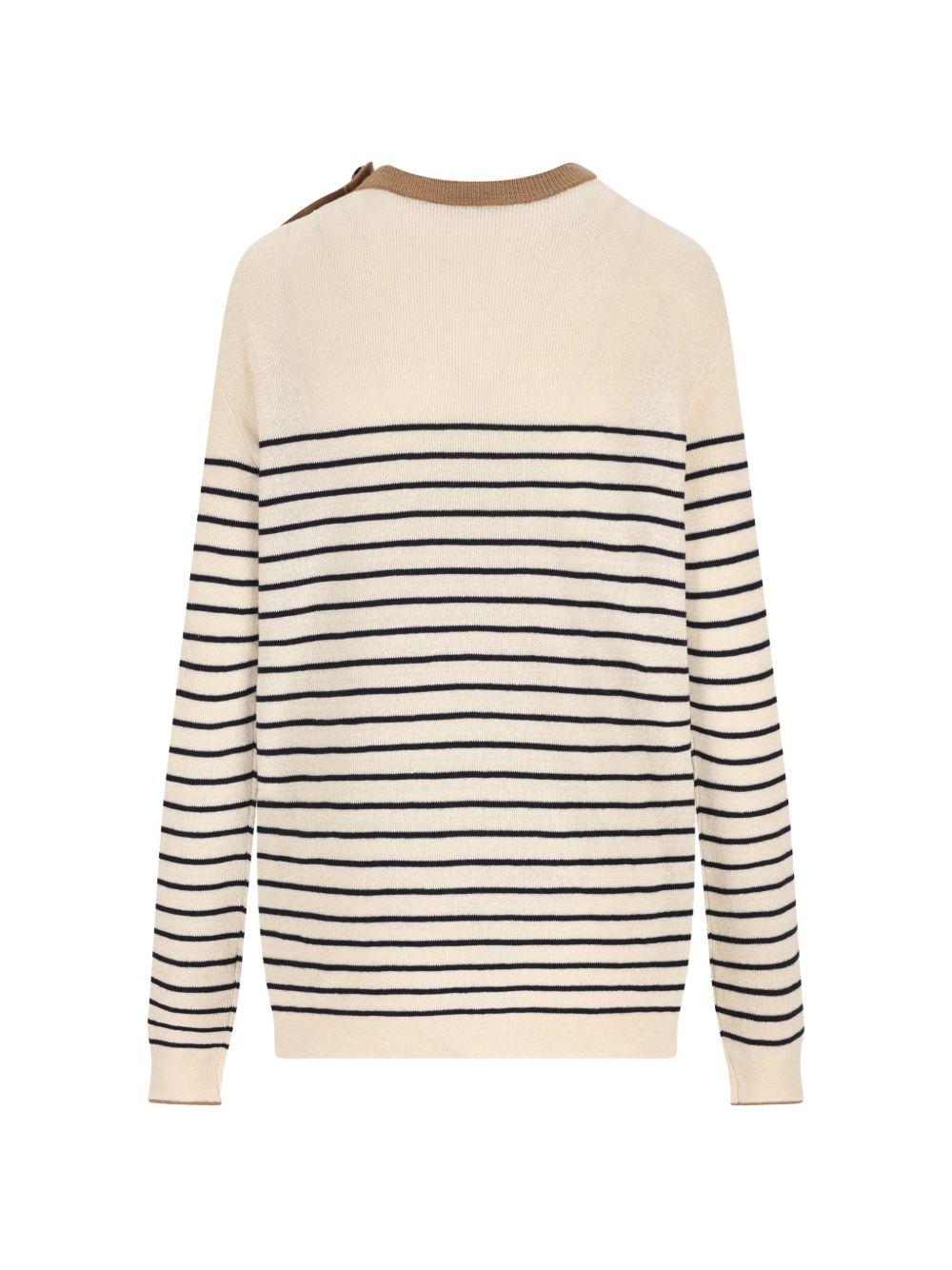 Wool And Cotton Blend Pullover With Jacquard Motif UMF262 S OOO 188YF0018 PRADA 