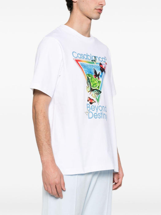 graphic cotton T-shirt<BR/> M-SP26-JTS-001-16 TENNIS CLUB ICON BEYOND CASABLANCA 