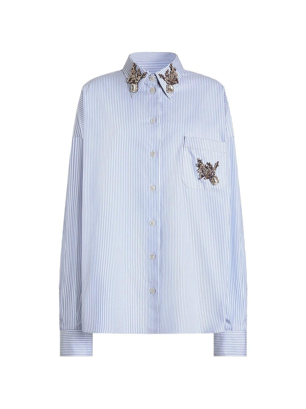 striped poplin shirt<BR/><BR/> F5U57Z FR536S8051 DOLCE & GABBANA 