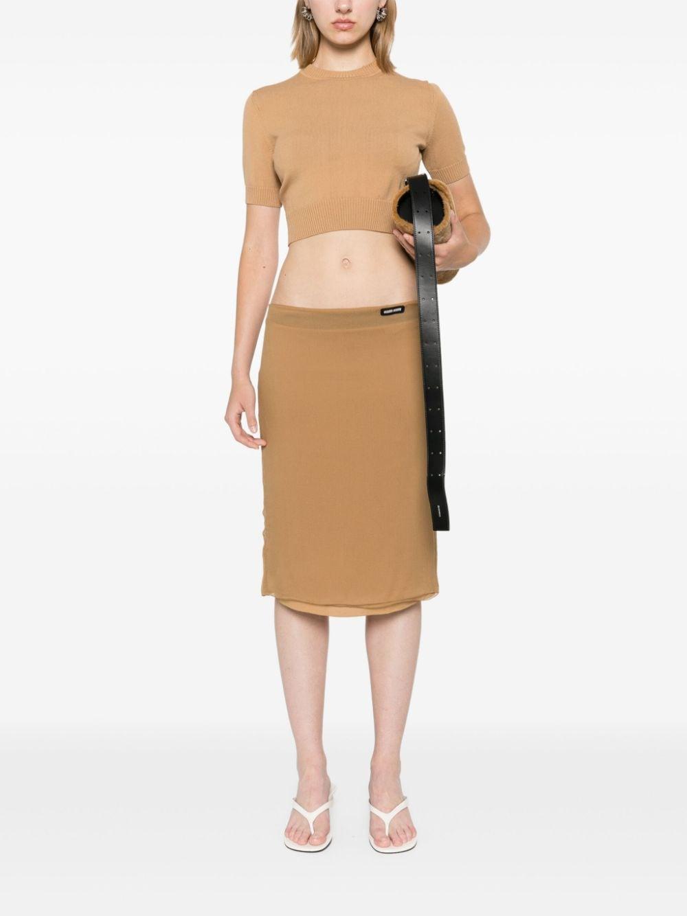 silk mini skirt MG2269 S OOO 125RF0629 MIU MIU 
