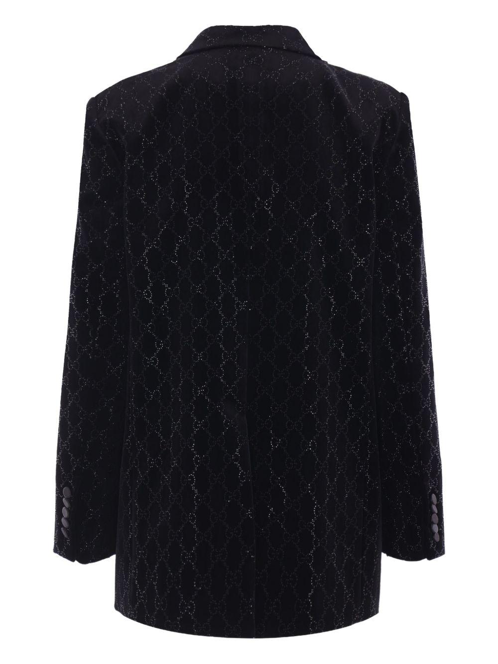 crystal-embellished velvet blazer<BR/><BR/> 836181 Z7AST1000 GUCCI 