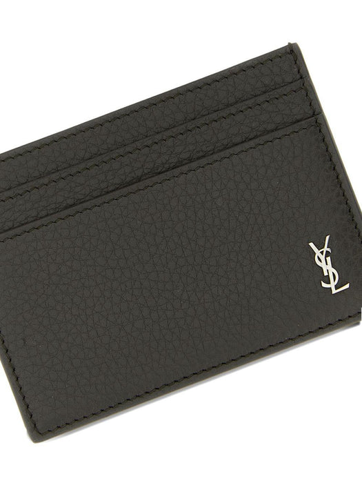 Tiny Cassandre metal-logo card holder 847951 AAELP1997 SAINT LAURENT 