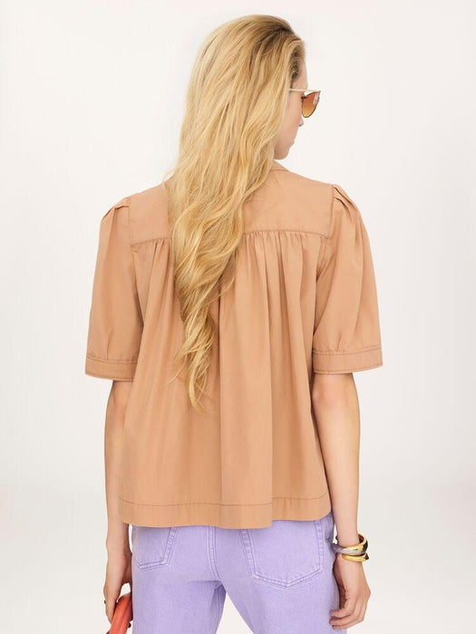 Short-sleeve shirt in cotton poplin 26UHT89144 26U CHLOÉ 