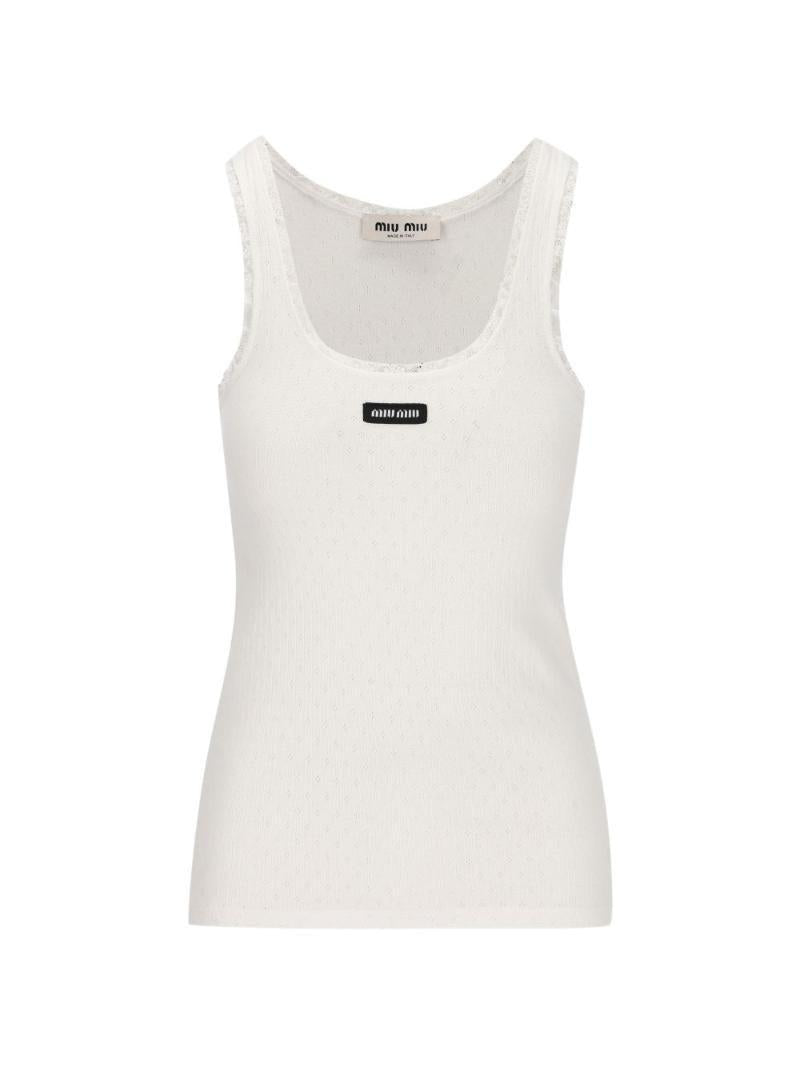 Cotton Tank Top MT2205 1951F0009 MIU MIU 