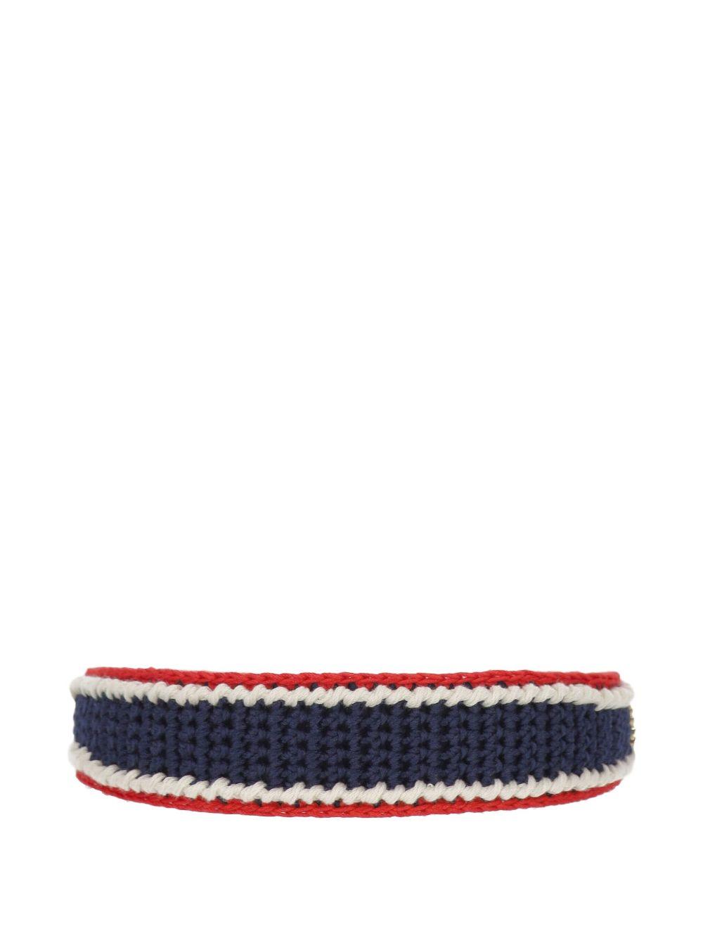 striped crochet headband 5IH109 2CWIF0SHC MIU MIU 