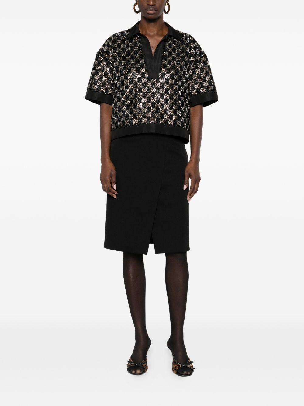 sequin V-neck top 846682 ZARWY1000 GUCCI 