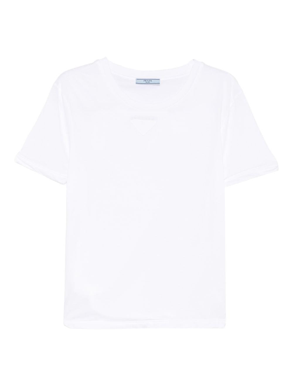 triangle logo jersey T-shirt 3569B S OOO 18QZF0009 PRADA 