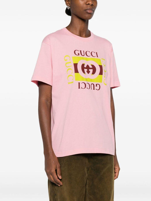 logo-print cotton T-shirt 837959 XJHG95033 GUCCI 