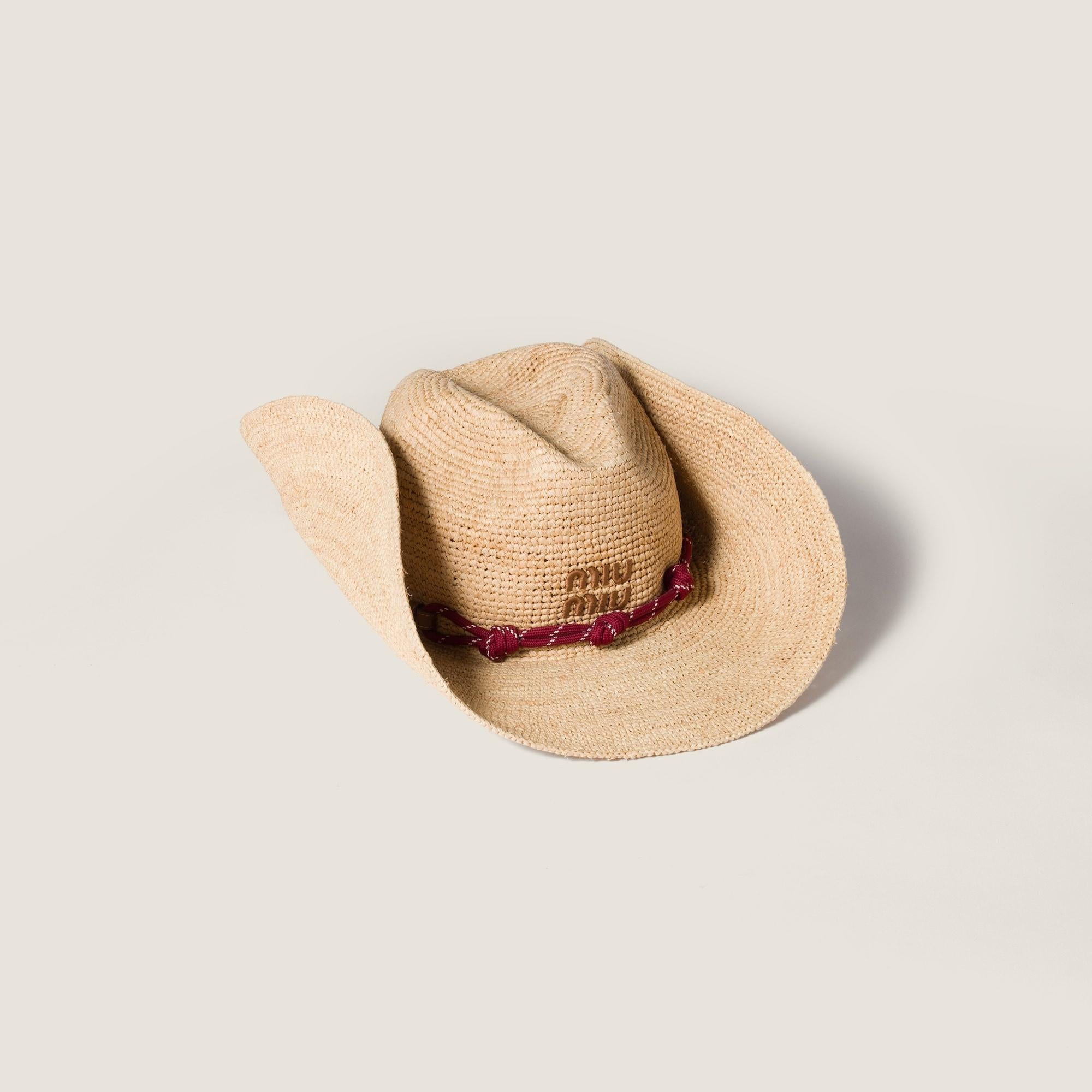 Raffia hat 5HC335 2CWEF0Y59 MIU MIU 