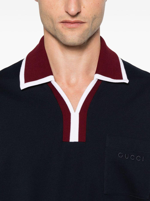 pocket-trimmed tipped polo shirt 829434 XJHEF4794 GUCCI 