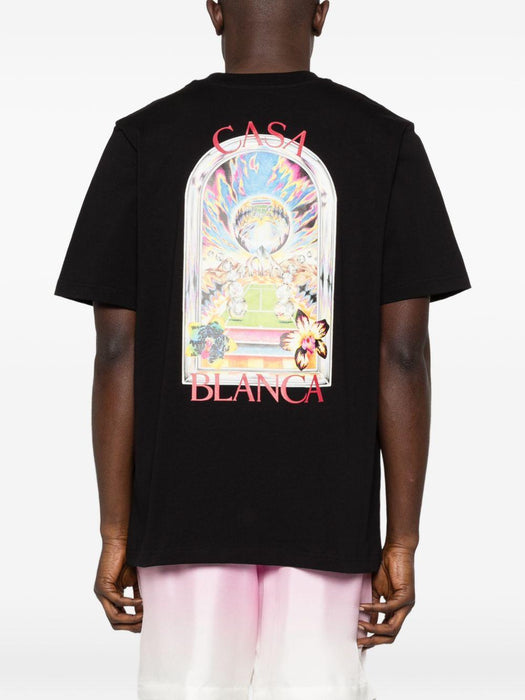 Tennis Landscape graphic-print T-shirt M-SS26-JTS-001-09 TENNIS LANDSCAPE CASABLANCA 