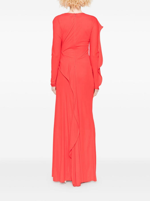 draped long-sleeve maxi dress 1425WDR006960A 1 VICTORIA BECKHAM 