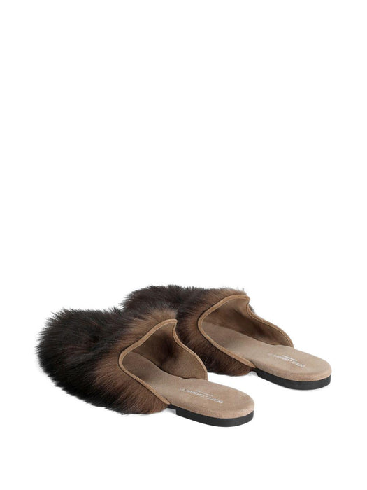 shearling and suede slippers CI0224 A9Y9380093 DOLCE & GABBANA 