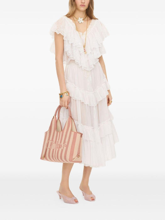 Chloé Stripy east-west tote bag CH26AS767R65 26S CHLOÉ 