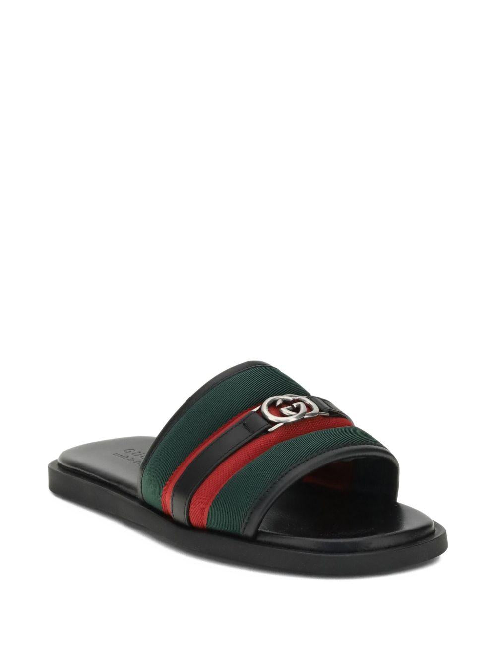 Interlocking G web-stripe sandals 835091 HAAHH8449 GUCCI 