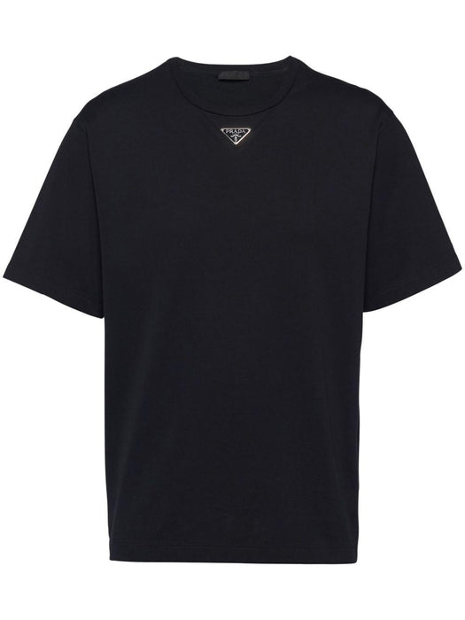 triangle-logo cotton T-shirt UJN861 S 232 240F0002 PRADA 