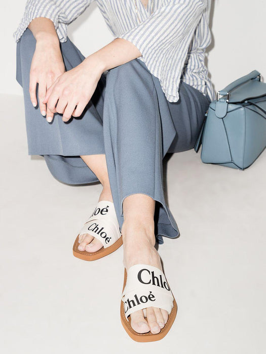 Woody logo-detail sandals C22U188Z3 101 CHLOÉ 