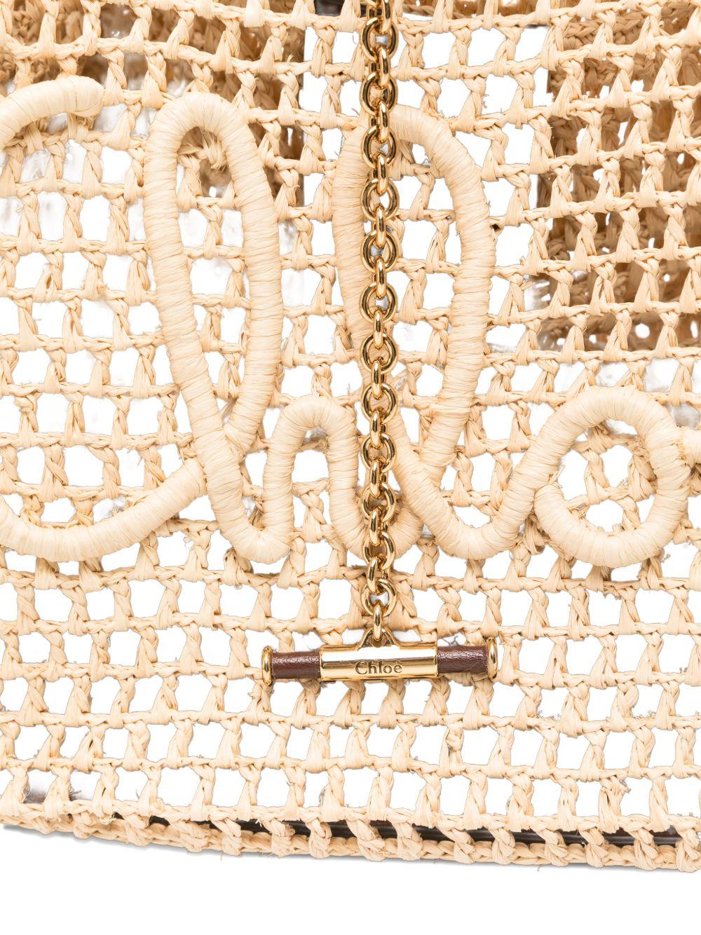 Chloé Iconic double carry bag in raffia 26US906P08 24P CHLOÉ 